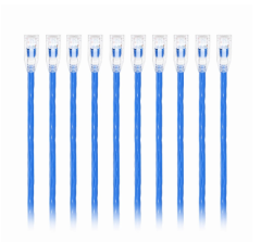7ft (2.1m) Cat5e Snagless Unshielded (U/UTP) PVC CM Ethernet Patch Cable, Blue, (10pcs/pack)