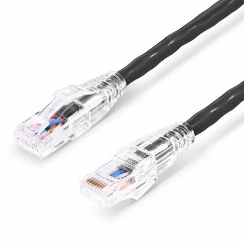 6in (0.15m) Cat6 24AWG Snagless Unshielded (U/UTP) PVC CM Ethernet Network Patch Cable, Black