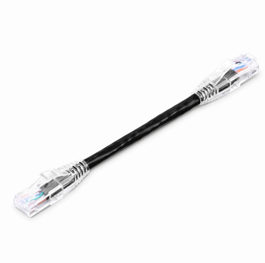 6in (0.15m) Cat6 24AWG Snagless Unshielded (U/UTP) PVC CM Ethernet Network Patch Cable, Black