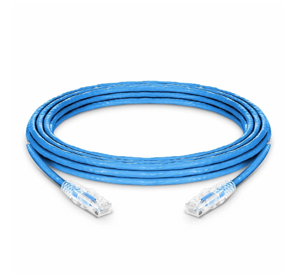 Cat6a 23AWG Snagless Unshielded (U/UTP) PVC CMP 35ft (10.7m) Ethernet Network Patch Cable, Blue