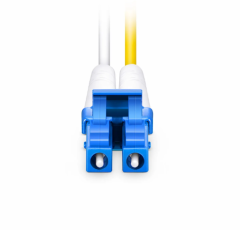 OS2 Single Mode,1m (3ft) Fiber Patch Cable,  LC UPC Duplex to LC UPC Duplex, Riser (OFNR), 2.0mm, Tight-Buffered, Yellow