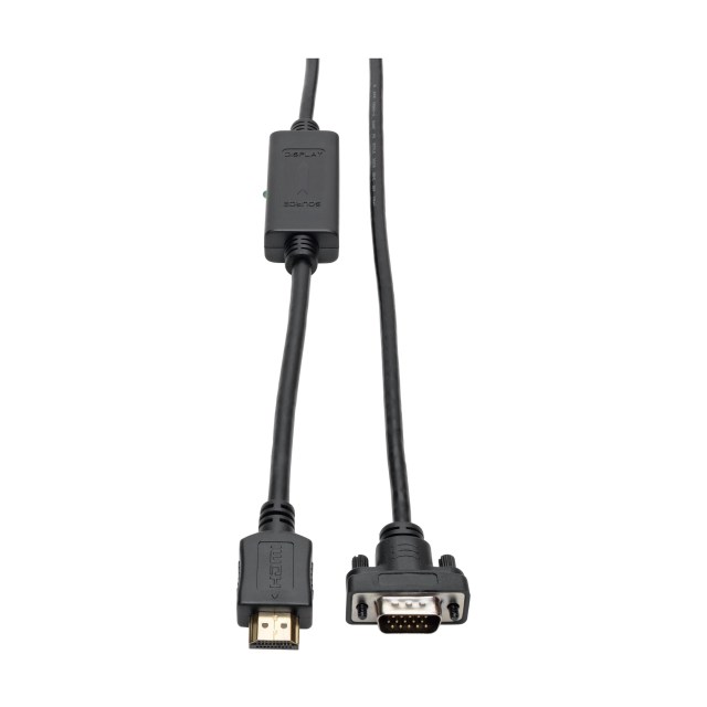 HDMI to VGA Active Adapter Cable (HDMI to Low-Profile HD15 M/M), 15 ft. (4.6 m)