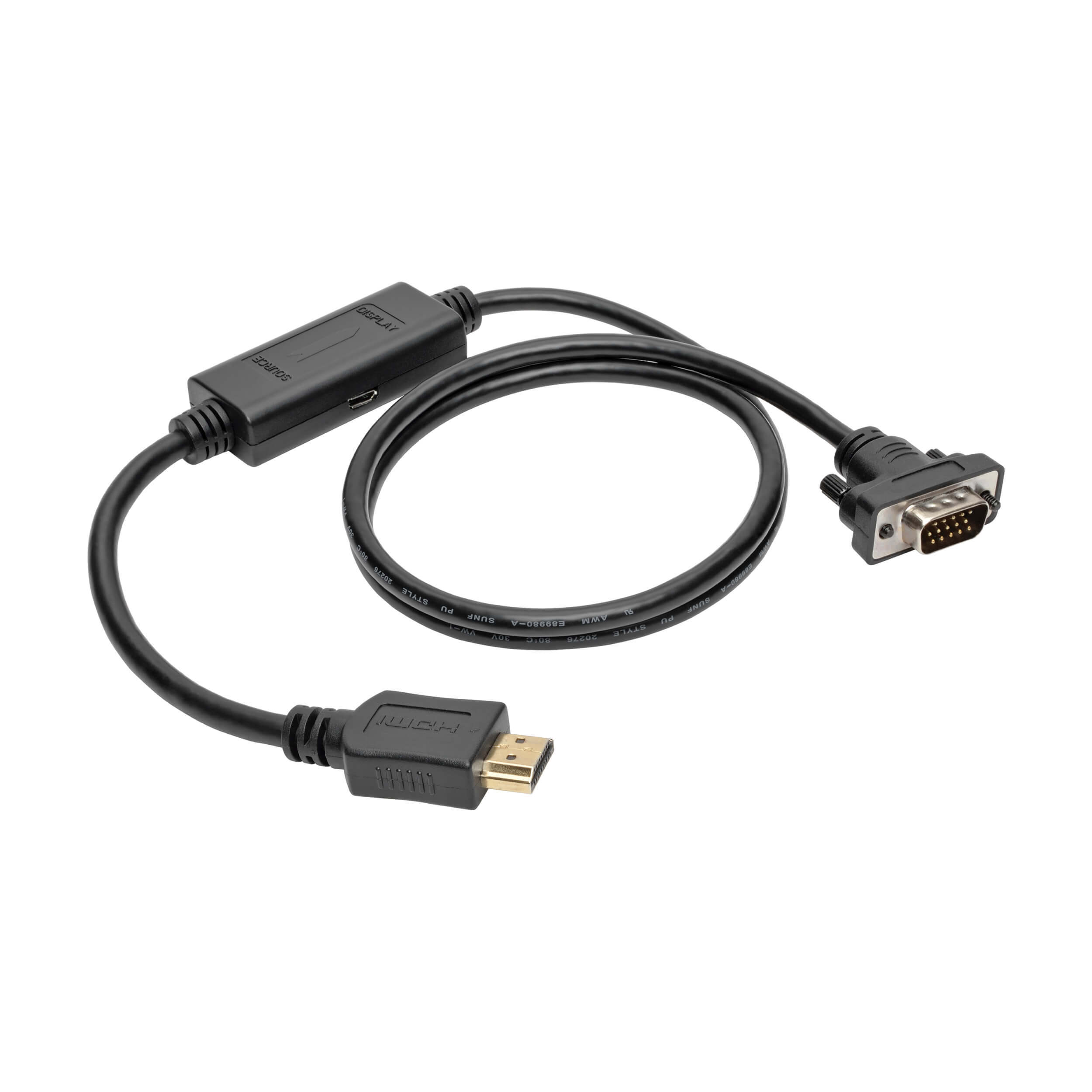 HDMI to VGA Active Adapter Cable (HDMI to Low-Profile HD15 M/M),6 ft. (1.8 m)