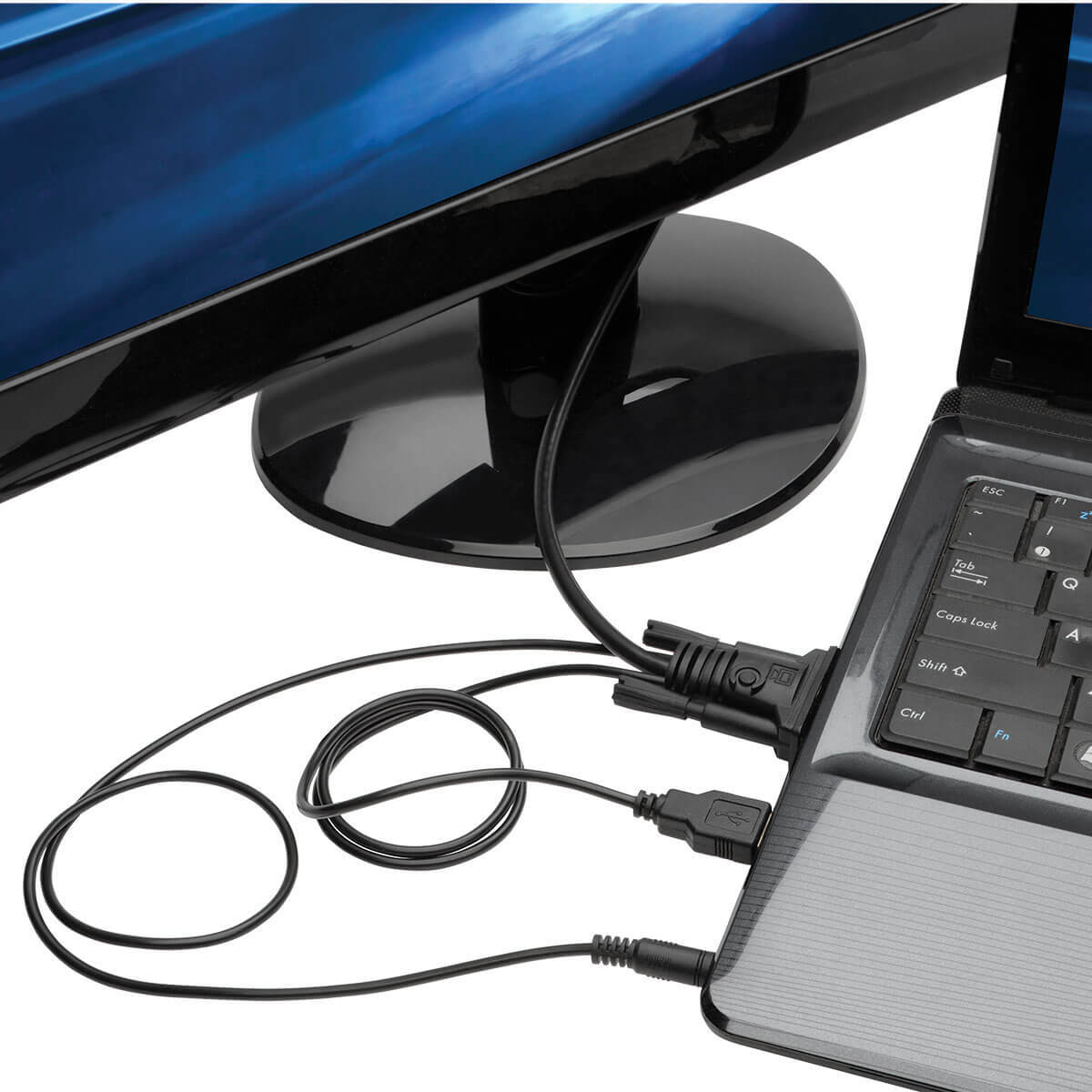 VGA to HDMI Adapter Cable with Audio and USB Power (M/M), 1080p 60 Hz, 6 ft. (1.8 m)