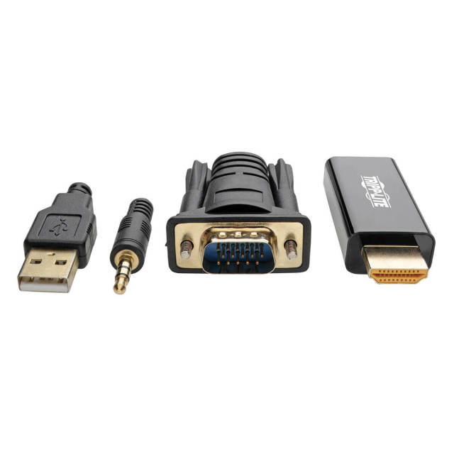 VGA to HDMI Adapter Cable with Audio and USB Power (M/M), 1080p 60 Hz, 6 ft. (1.8 m)
