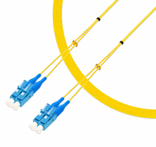 LC UPC to LC UPC Duplex Single Mode PVC 0.9mm -2m(6ft)