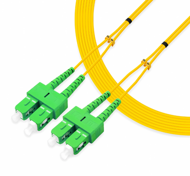 SC APC to SC APC Duplex Single Mode PVC 2.0mm -2m(6ft)