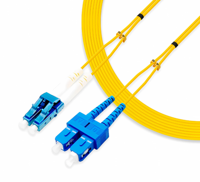 LC UPC to SC UPC Duplex Single Mode PVC 2.0mm-2m(6ft)