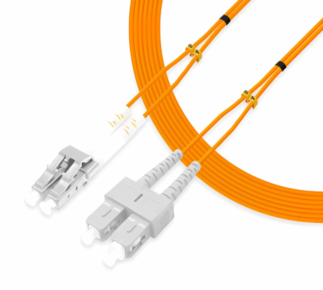 LC UPC to SC UPC Duplex OM1 Multimode PVC 2.0mm -2m(6ft)