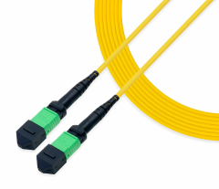 MPO Female To MPO Female SM 3.0mm LSZH 12 Fibers MPO Patch Cord