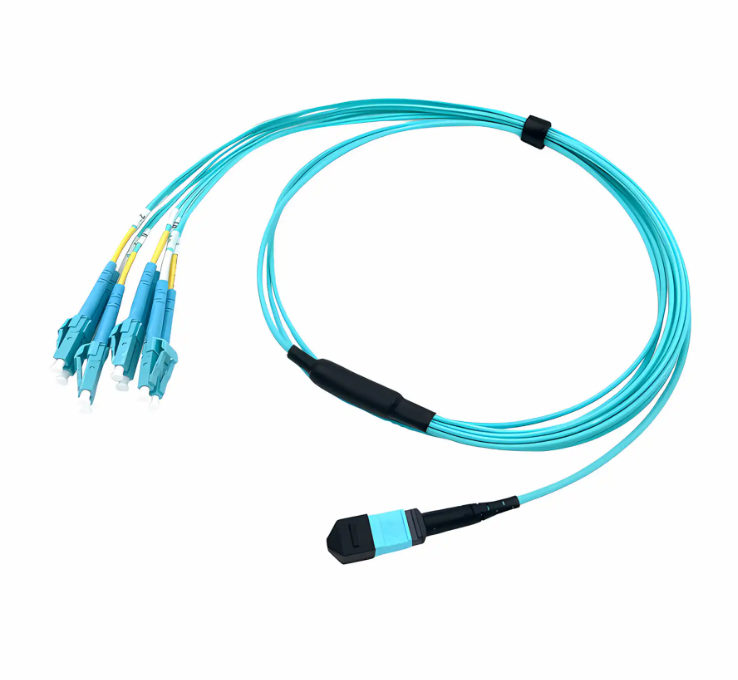 8F MPO OM3 Fiber Optic MPO-LC 2.0mm Straight harness Cables