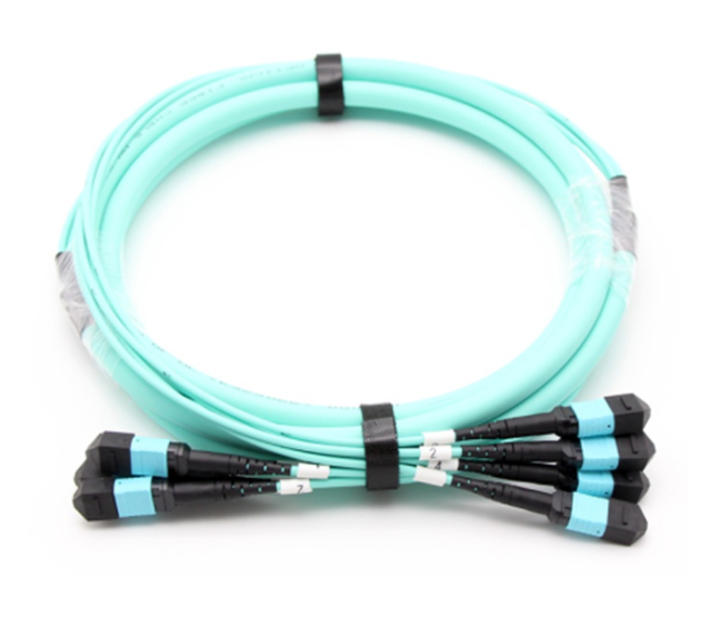（4*12）48F MPO OM3 Fiber Optic Trunk Cable