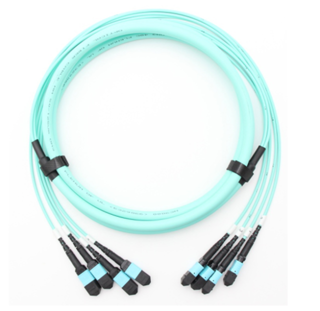（4*12）48F MPO OM3 Fiber Optic Trunk Cable