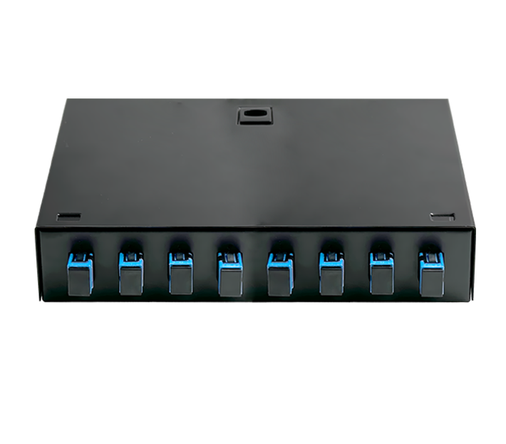 1U 19″ 8 Ports Full Loaded Fixed Rack Mount Fiber Patch Panel With 8pcs SX SC/UPC Adapters And 8pcs SX SC/UPC G657A1 LSZH Pigtails 1m
