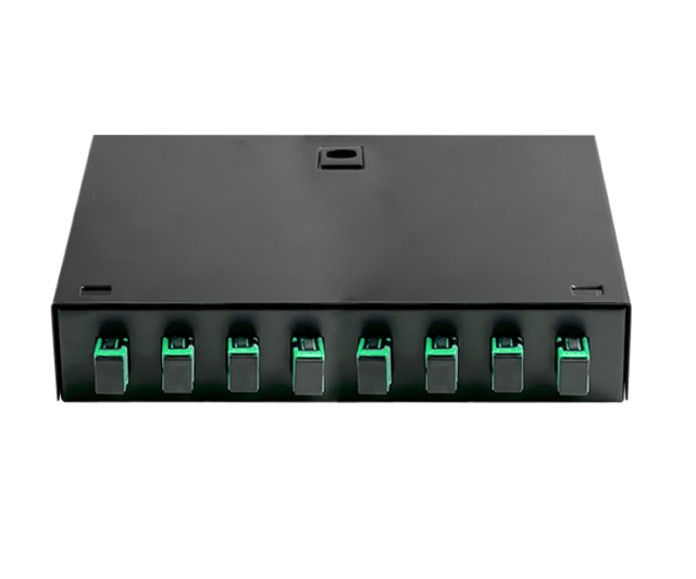 1U 19″ 8 Ports Full Loaded Fixed Rack Mount Fiber Patch Panel With 8pcs SX SC/APC Adapters And 8pcs SX SC/APC G657A1 LSZH Pigtails 1m