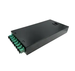 1U 19″ 8 Ports Full Loaded Fixed Rack Mount Fiber Patch Panel With 8pcs SX SC/APC Adapters And 8pcs SX SC/APC G657A1 LSZH Pigtails 1m