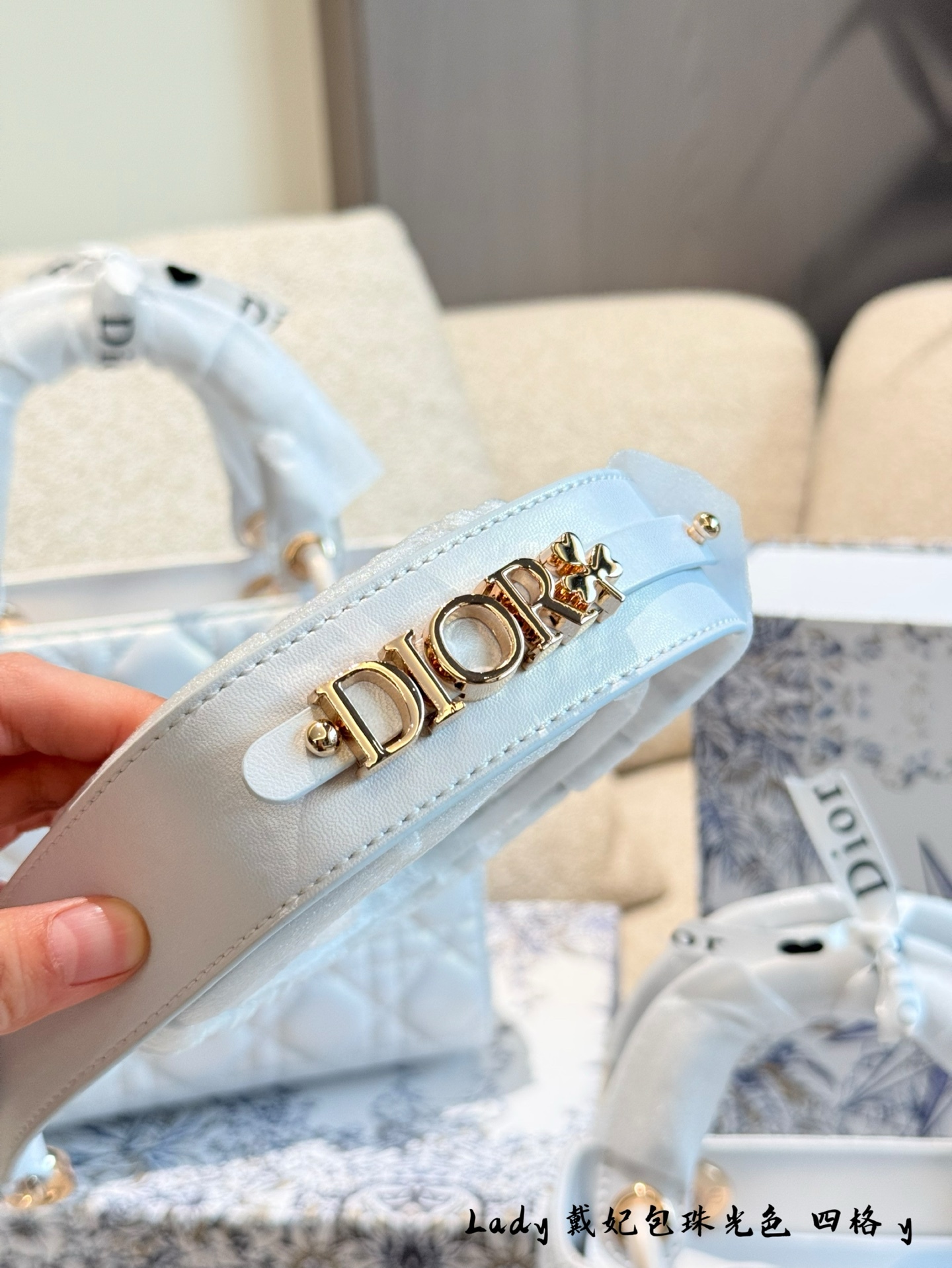 Dior lady Pink Quilted Bag 715