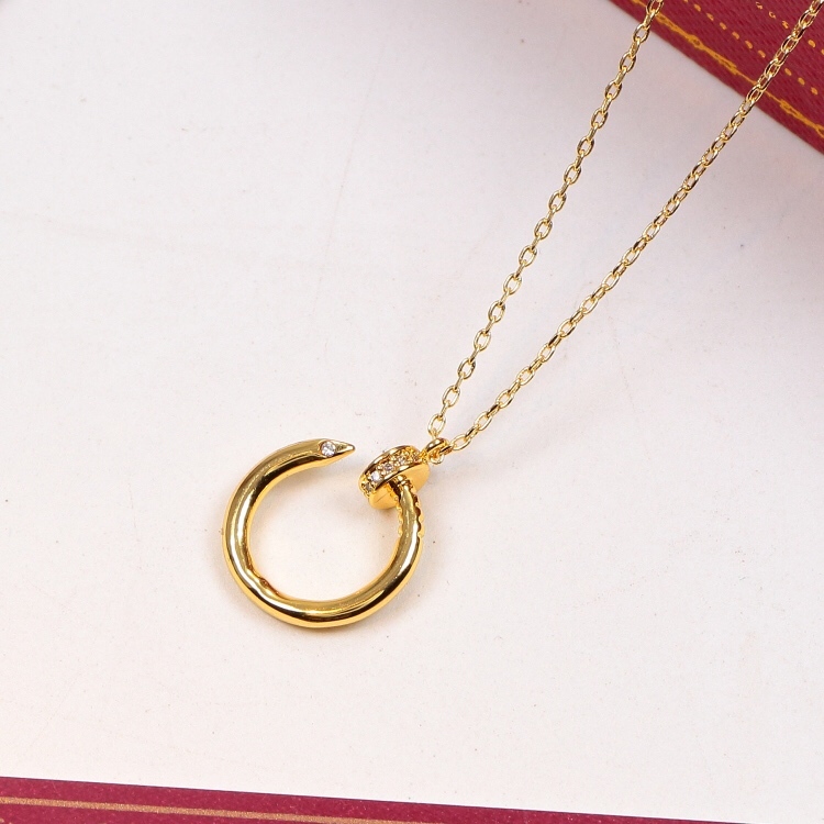 Cartier nail Rose Gold Logo-Accented Necklace 01