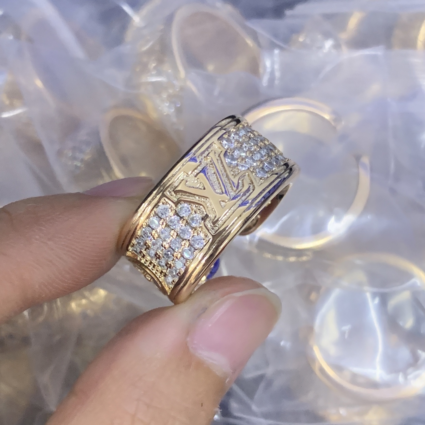 LV Rose Gold Vintage-Inspired Ring 1014