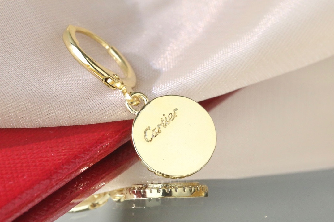Cartier Rose Gold Vintage-Inspired Earrings 0138
