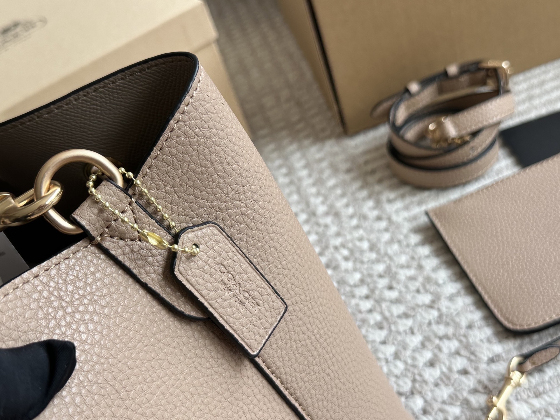 Coach Rose Gold Vintage-Inspired Bag 075