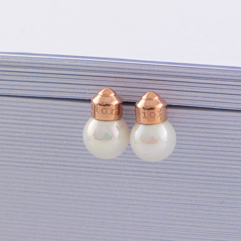 Dior Silver Logo-Accented Earrings 003