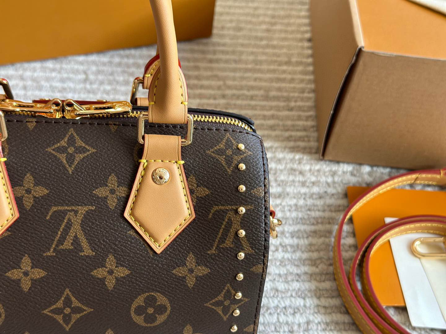 LV Rose Gold Quilted Bag 1582