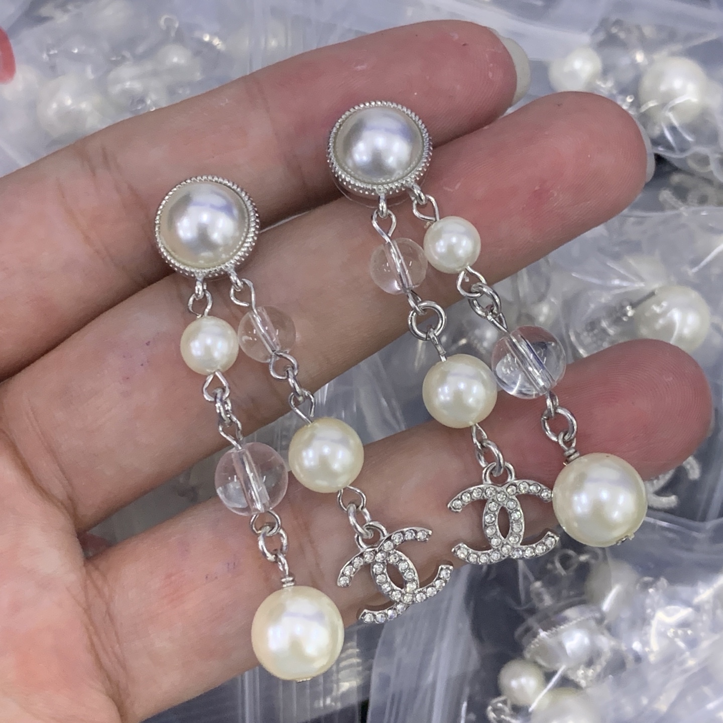 Chanel Silver Vintage-Inspired Earrings 551