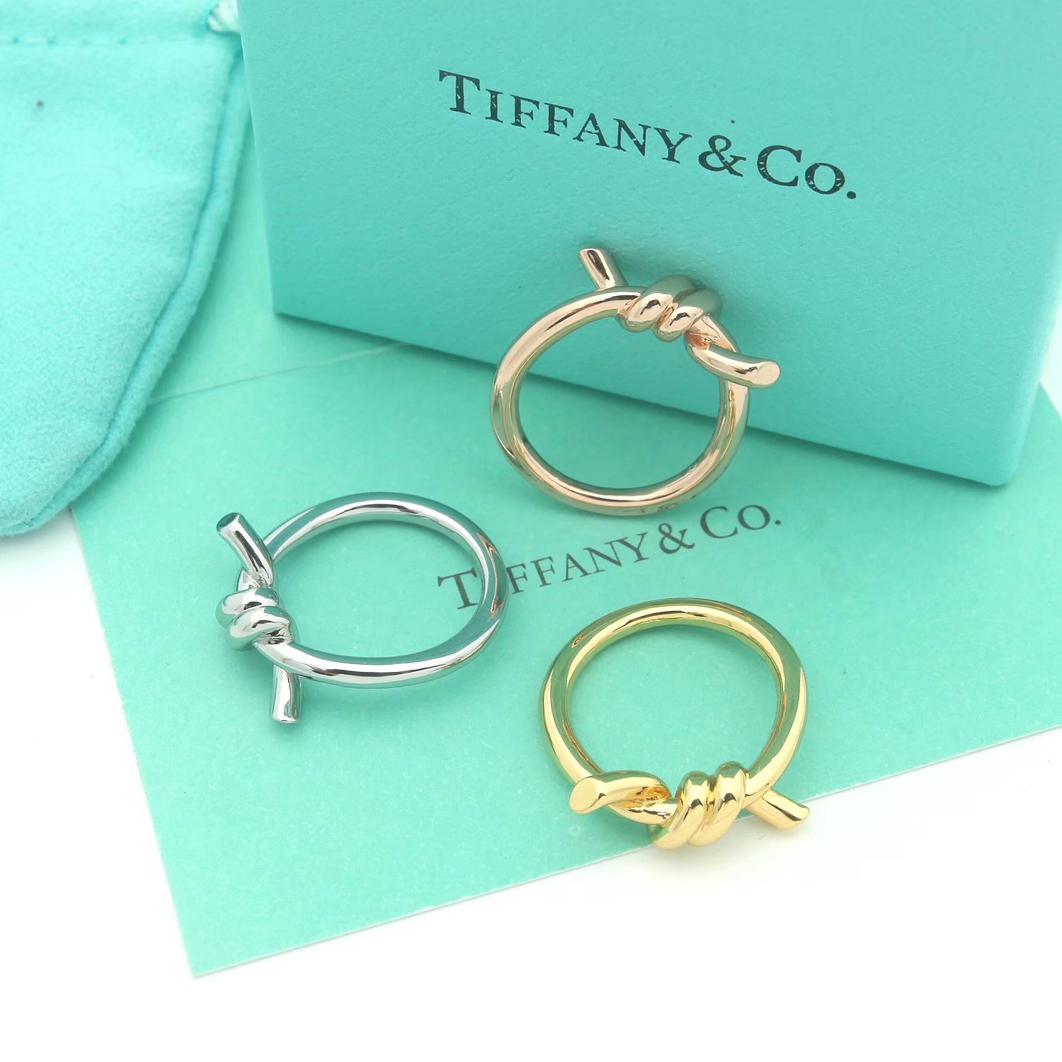 Tiffany Gold Logo-Accented Ring 051