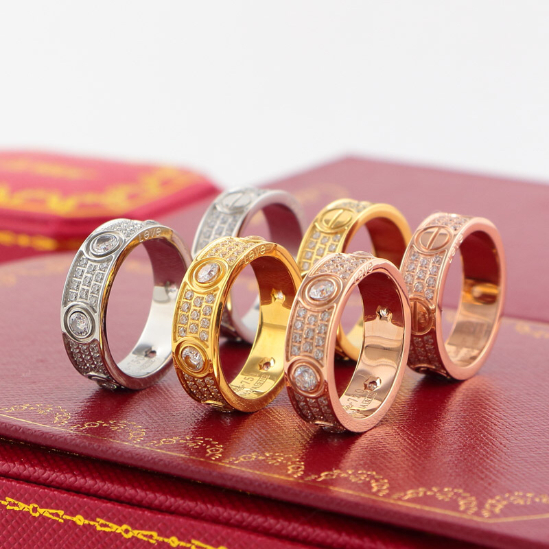 Cartier love Rose Gold Logo-Accented Ring 025