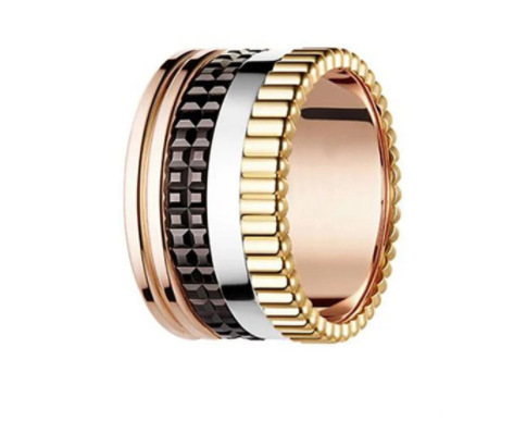 Boucheron Rose Gold Textured Ring 001