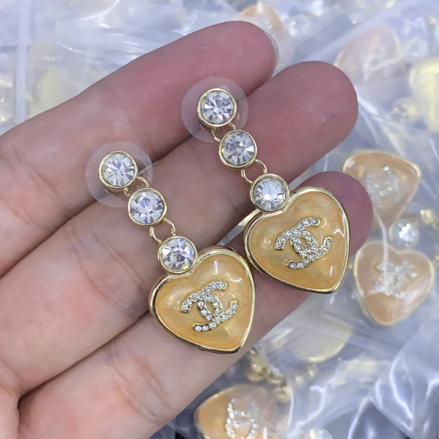 Chanel Rose Gold Romantic Earrings 546
