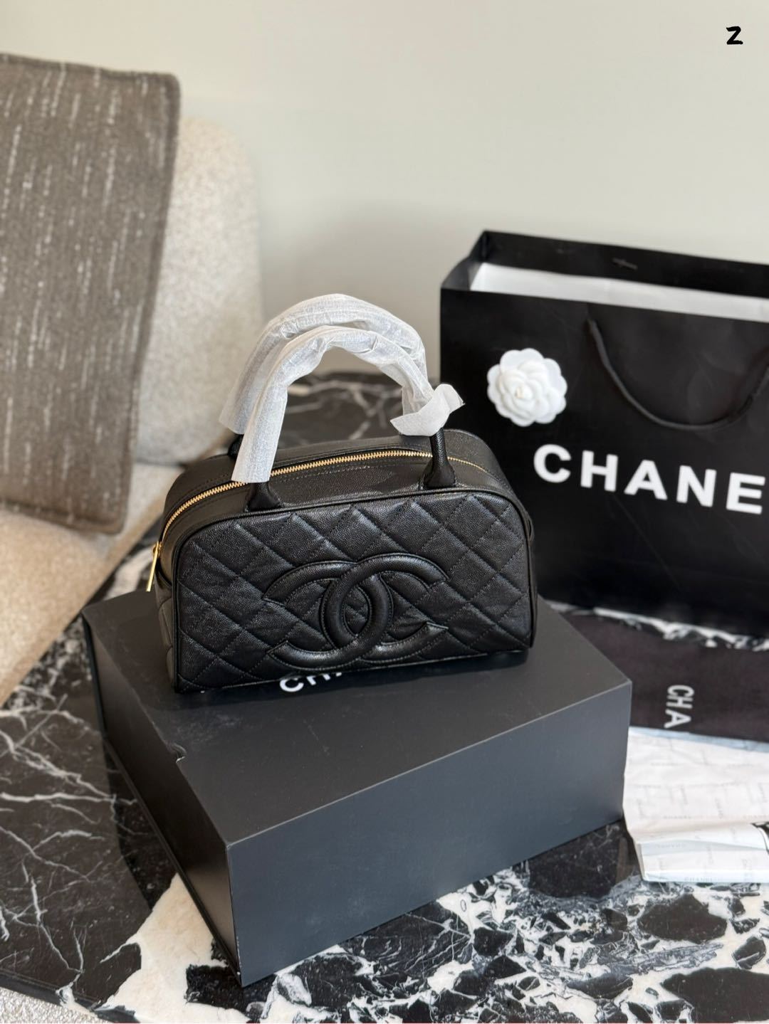 Chanel Silver Quilted Bag 1260