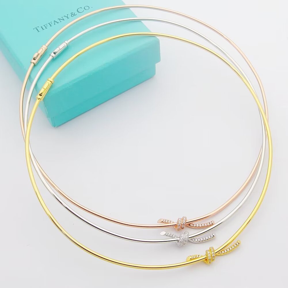 Tiffany Rose Gold Logo-Accented Necklace 241
