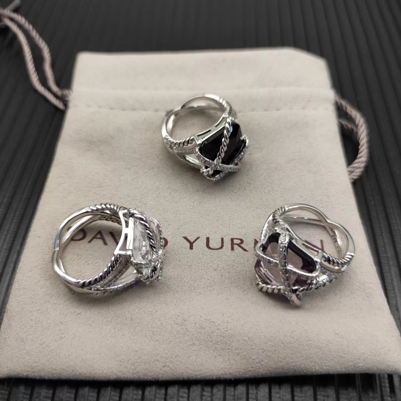 David Yurman Silver Geometric Ring 286