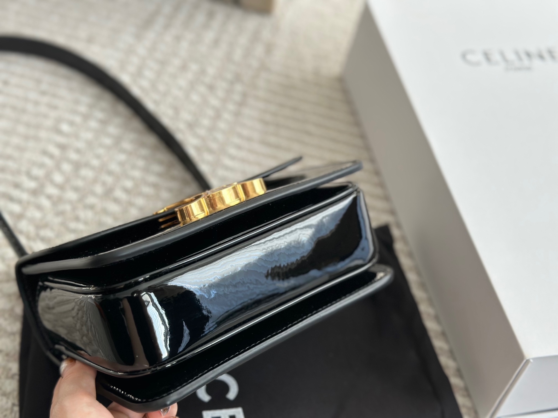 Celine Gold Logo-Accented Bag 270