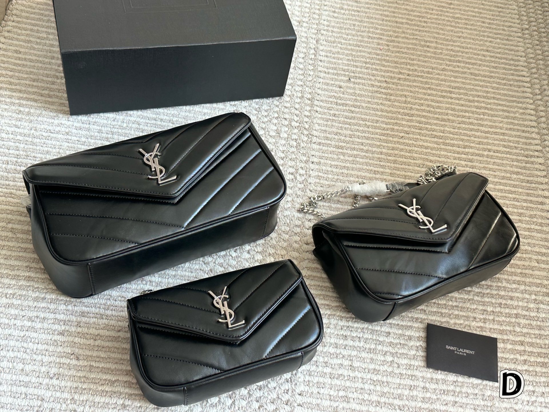 YSL Gold Logo-Accented Bag 145