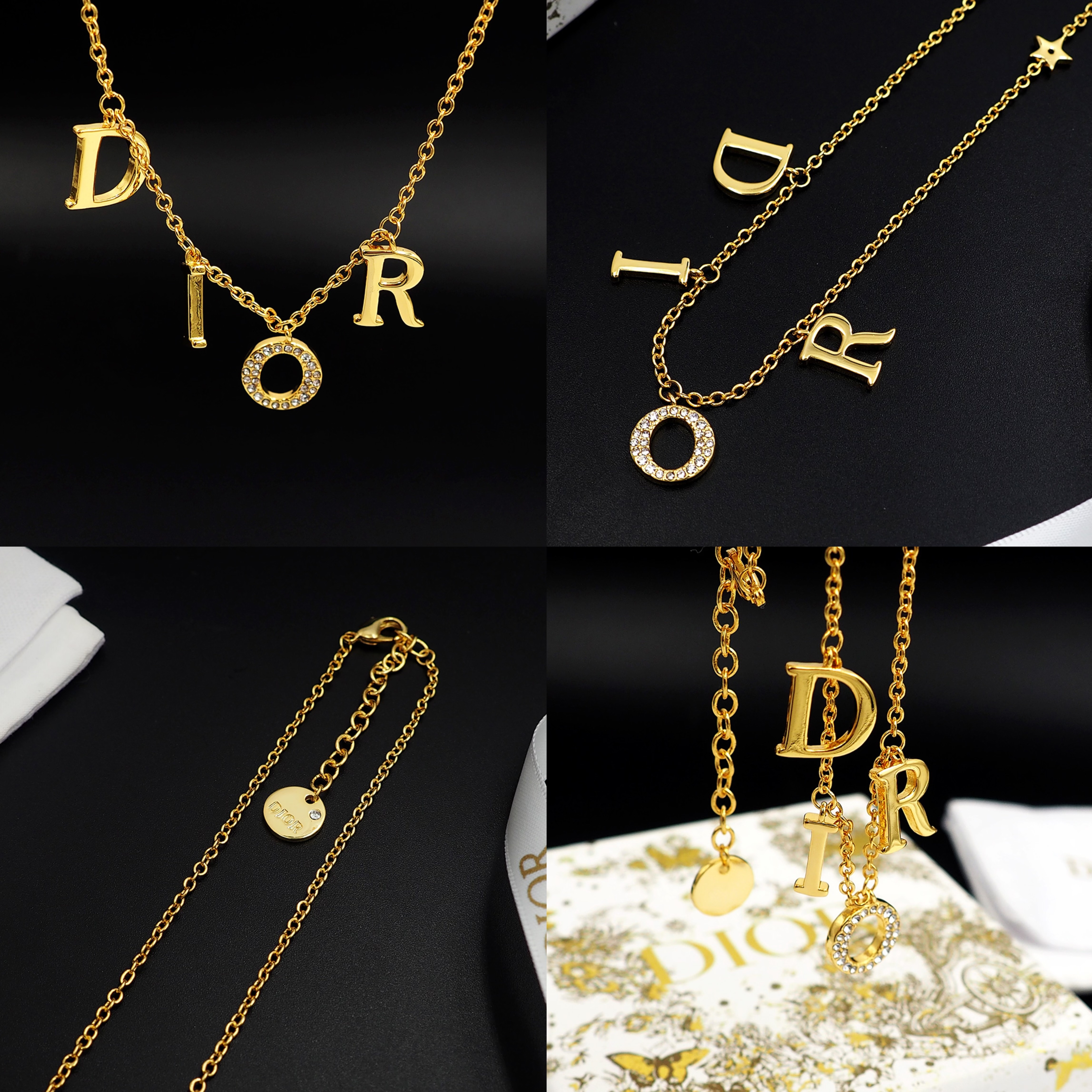 Dior Gold Logo-Accented Necklace 031