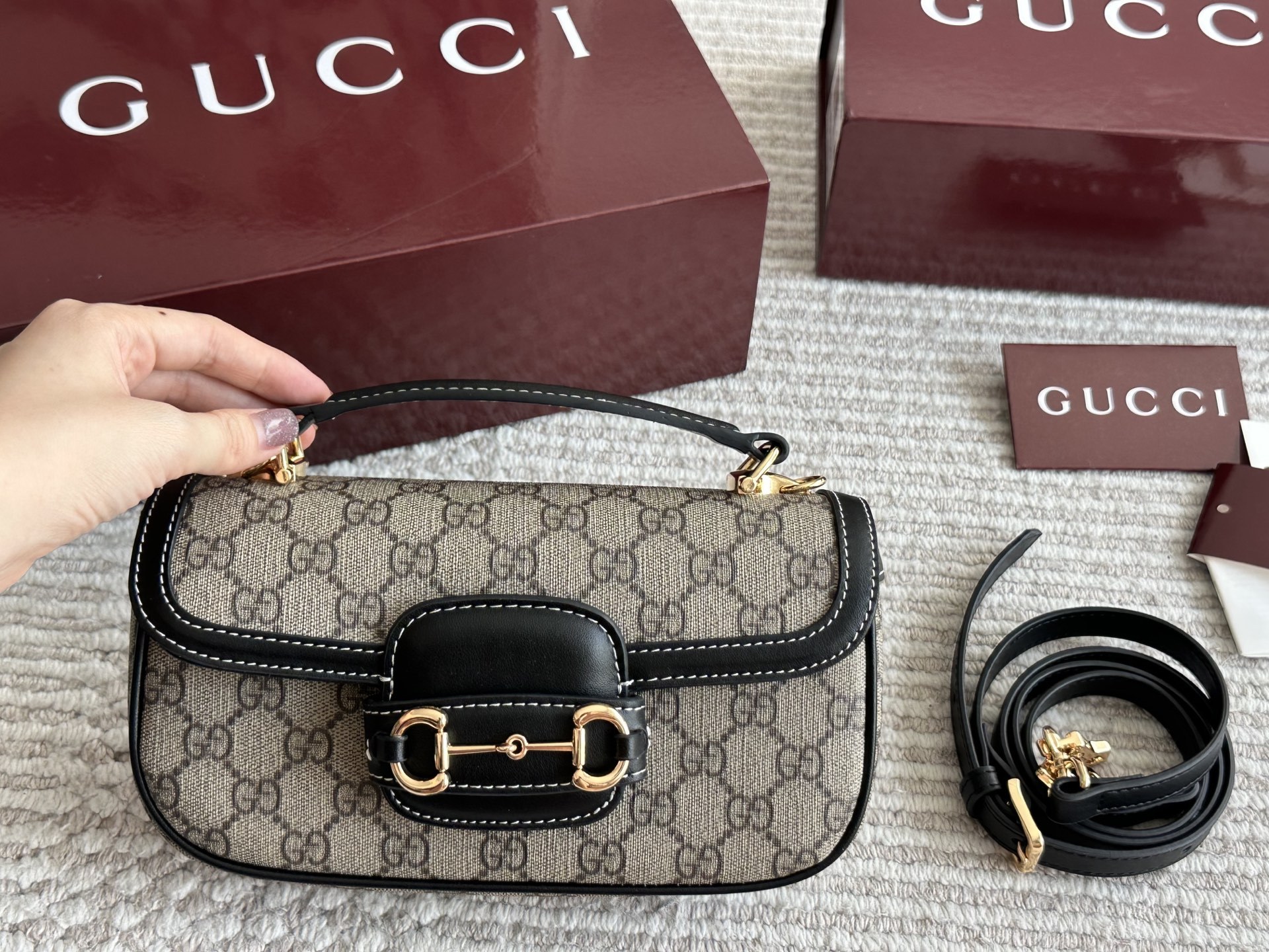 Gucci Beige Quilted Bag 586