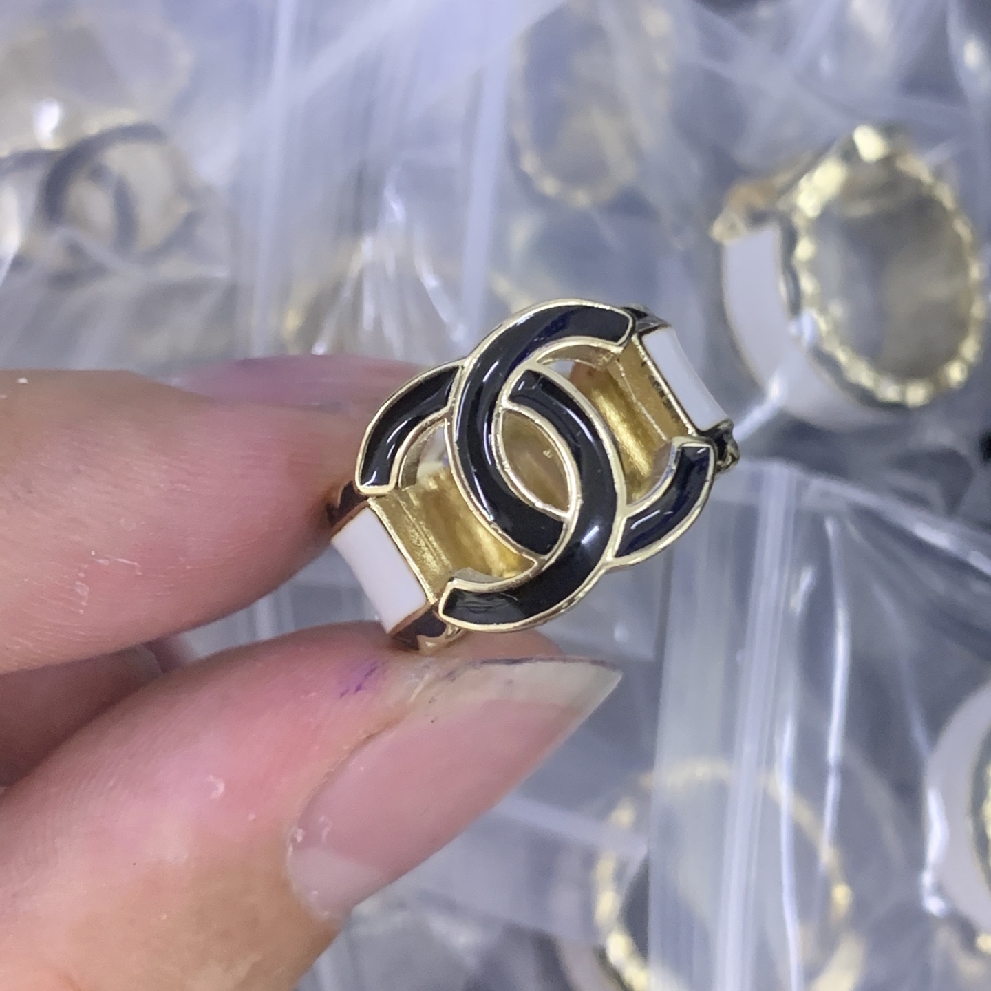 Chanel Rose Gold Vintage-Inspired Ring 1054
