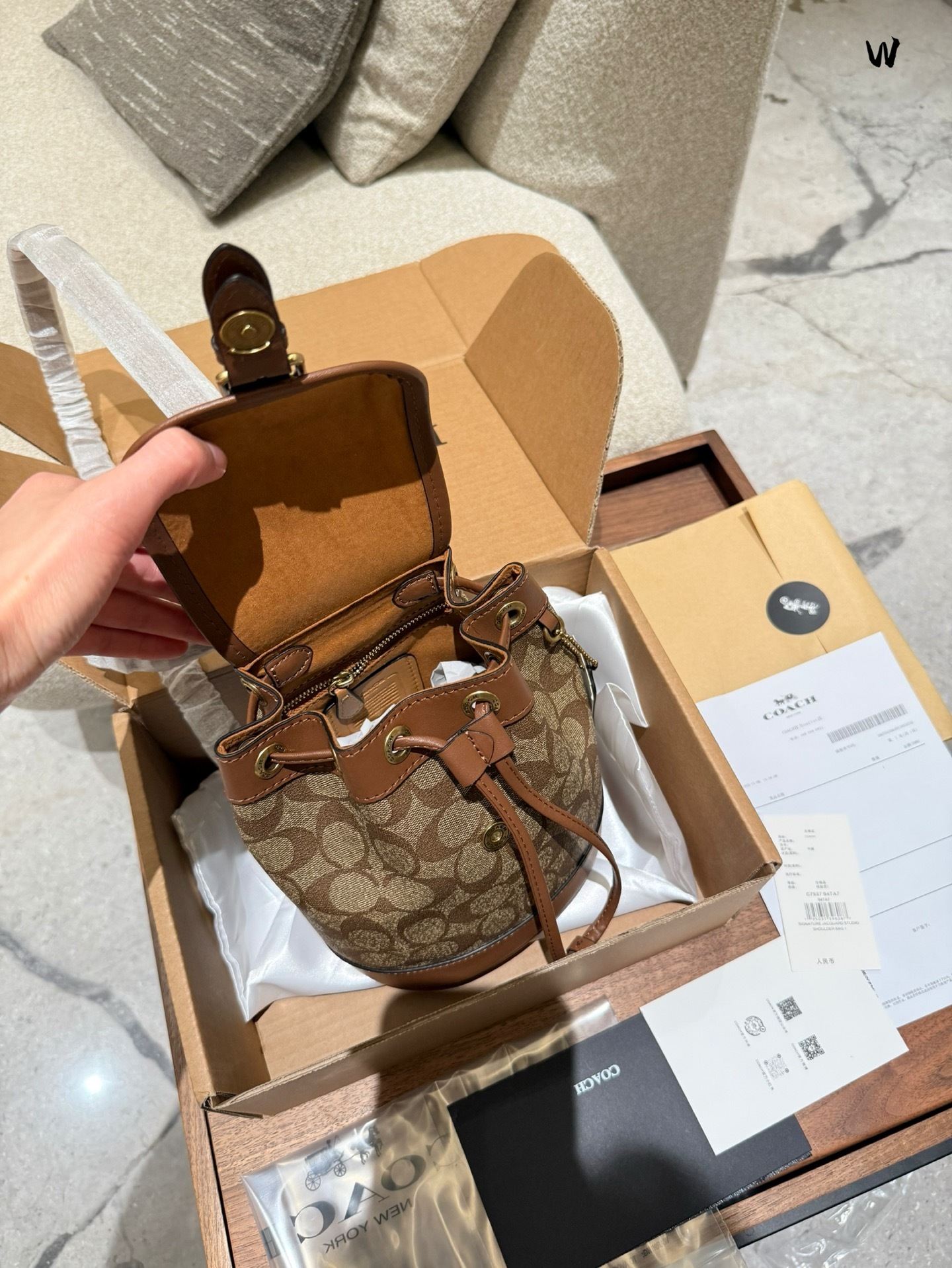 Coach Rose Gold Vintage-Inspired Bag 051