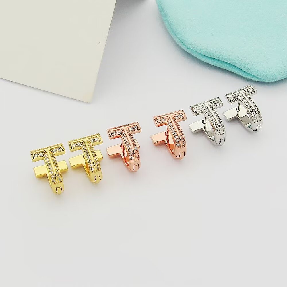 Tiffany Gold Logo-Accented Earrings 150