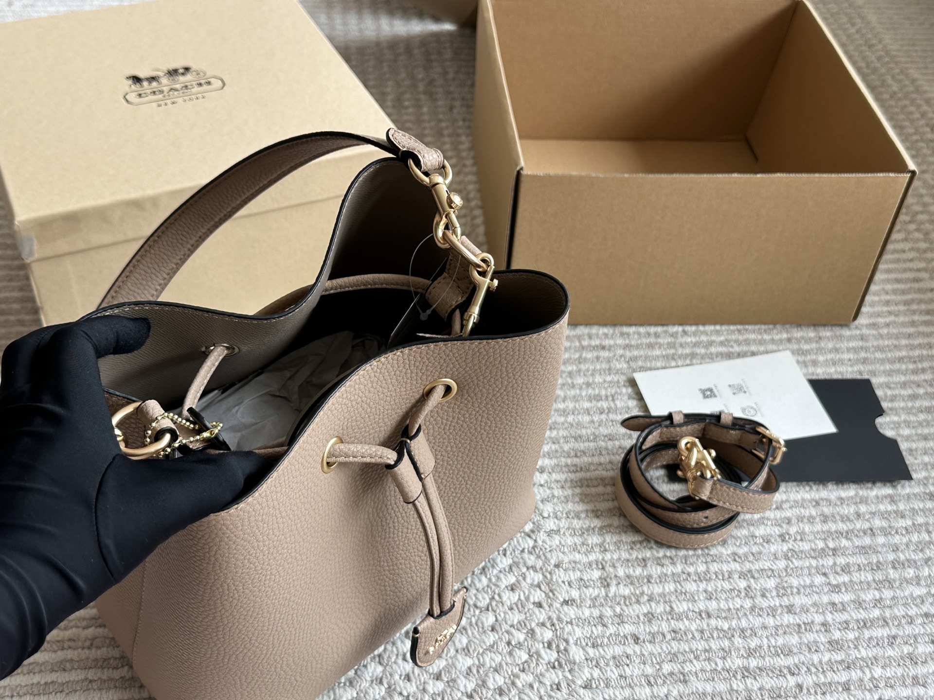 Coach Rose Gold Vintage-Inspired Bag 075