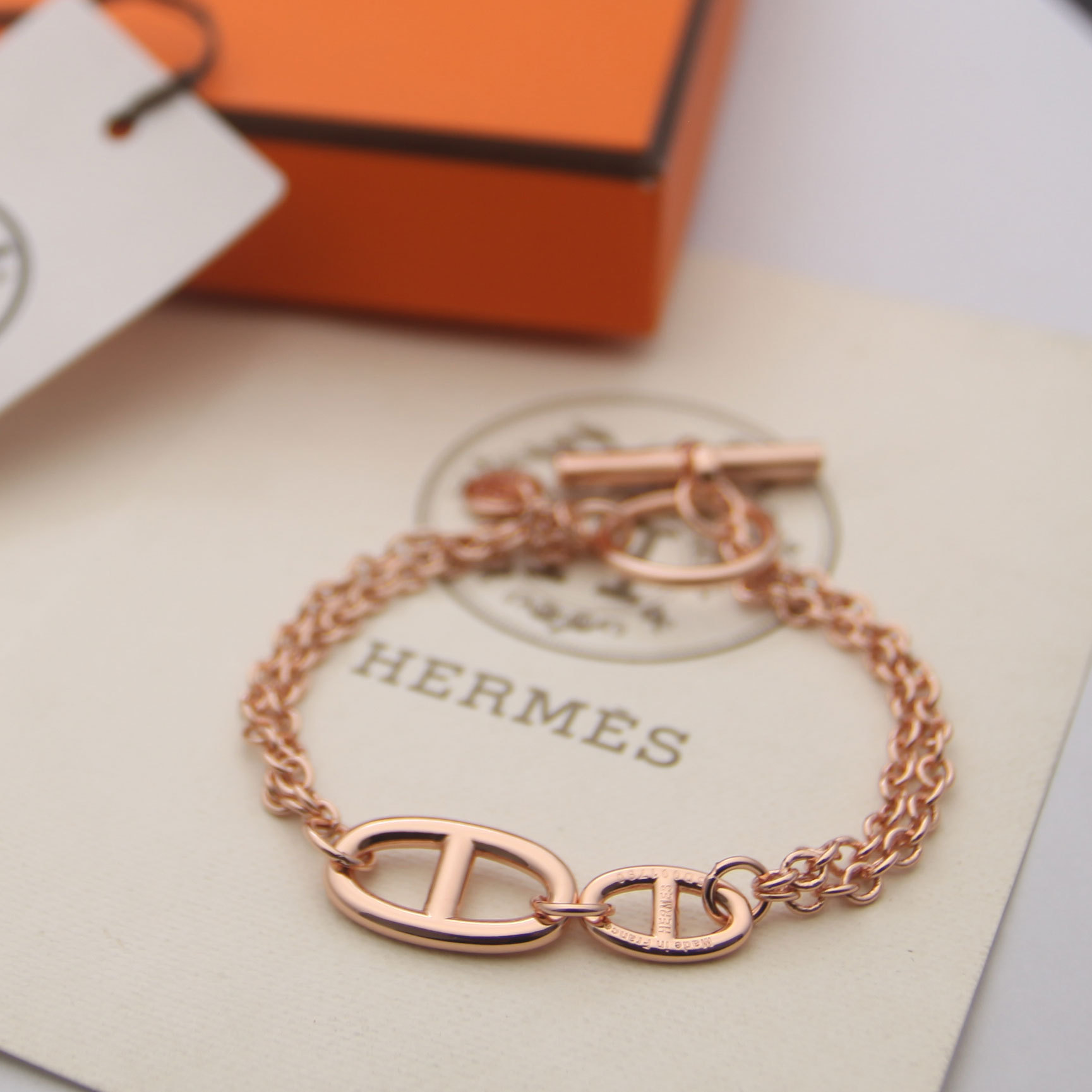 Hermes h Orange Logo-Accented Bracelet 021