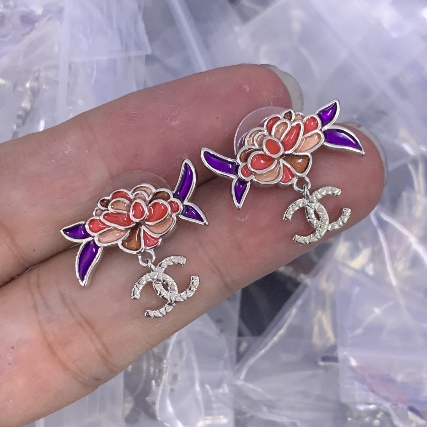 Chanel Rose Gold Vintage-Inspired Earrings 548
