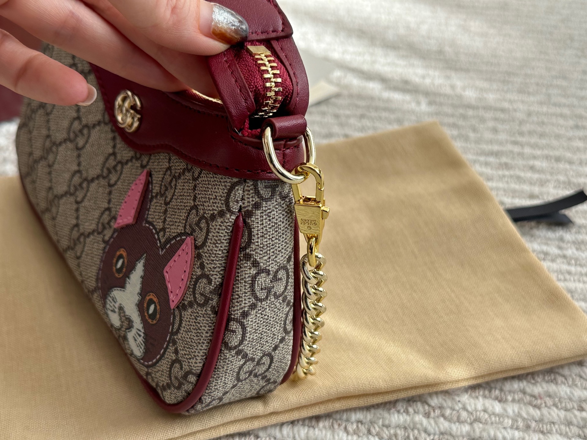 Gucci Rose Gold Quilted Bag 570