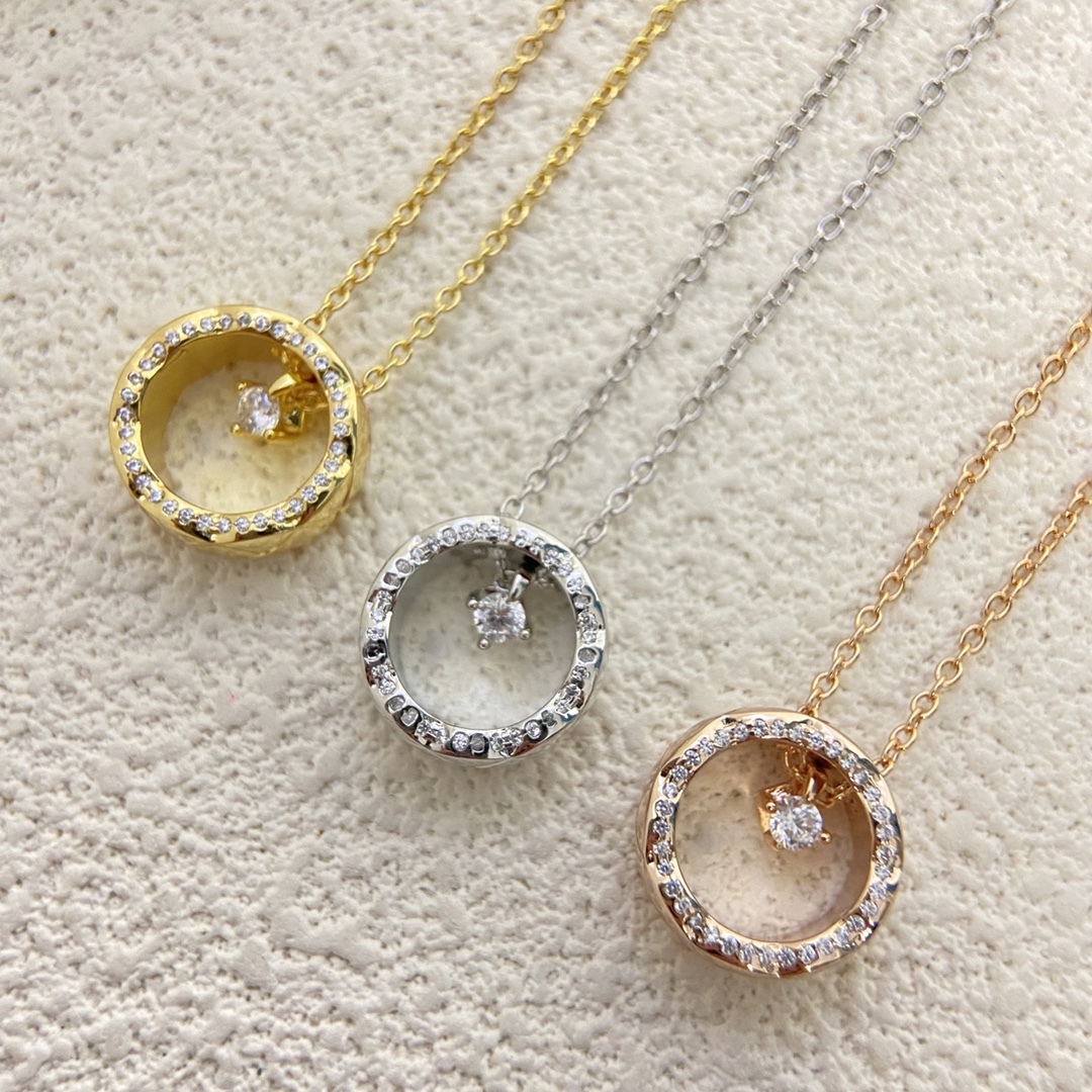 Chanel Rose Gold Logo-Accented Necklace 1038