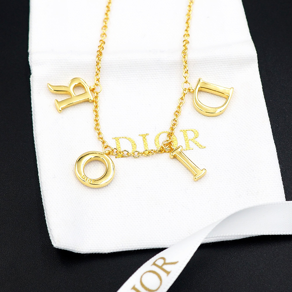 Dior Gold Logo-Accented Necklace 031