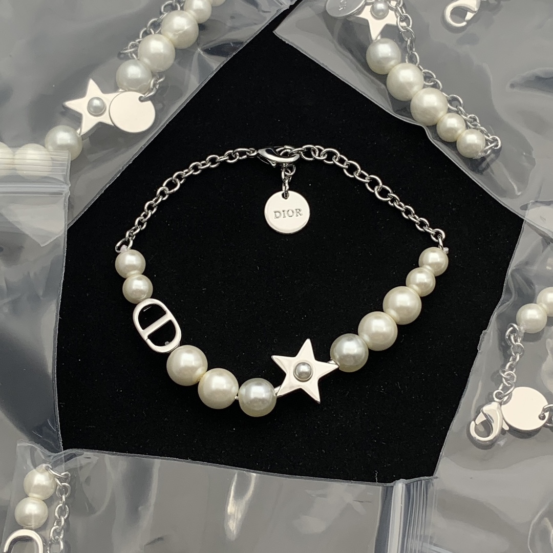 Dior Silver Logo-Accented Bracelet 617