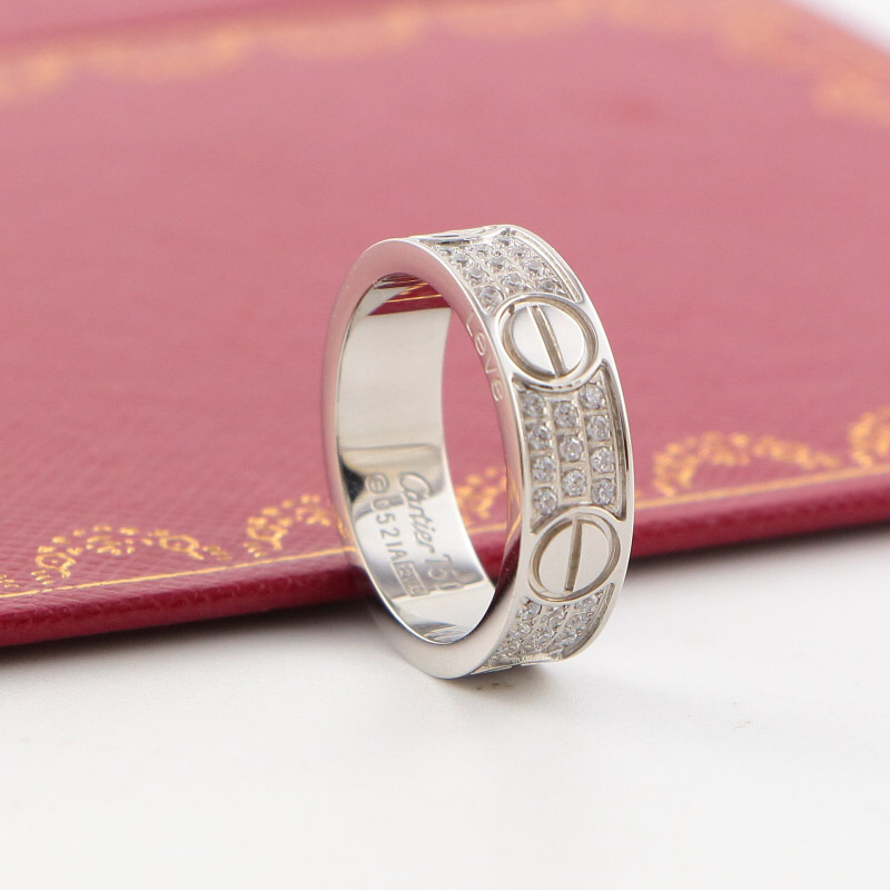 Cartier love Rose Gold Logo-Accented Ring 025